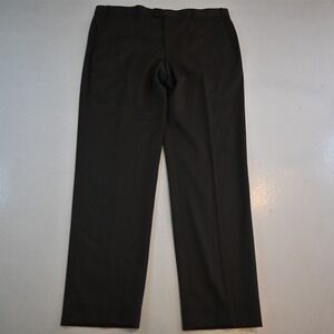 Sartore 38x32‎ Brown Compagnia Wool Flat Front Straight Dress Mens Pants